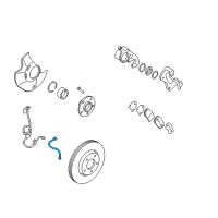 OEM 2014 Kia Optima Brake Front Hose, Left Diagram - 587312T500