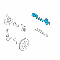 OEM 2014 Kia Optima Front Brake Caliper Kit, Left Diagram - 581802TA25