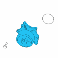 OEM Dodge Viper Engine Water Pump Diagram - 5037730AA