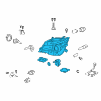 OEM 2011 Lexus GX460 Headlamp Unit With Gas, Left Diagram - 81185-60E51