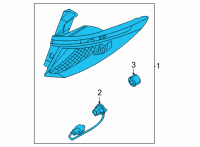 OEM 2022 Hyundai Tucson LAMP ASSY-REAR COMB OUTSIDE, LH Diagram - 92401-CW100