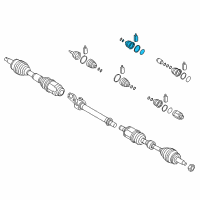 OEM 2019 Hyundai Sonata Boot Kit-Front Axle Differential Side, LH Diagram - 49583-C1330