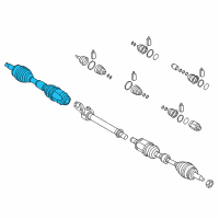 OEM 2017 Hyundai Sonata Shaft Assembly-Drive, RH Diagram - 49501-C2350