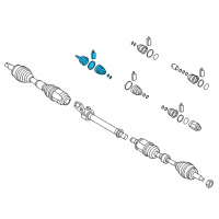 OEM 2015 Hyundai Sonata Joint & Boot Kit-Front Axle Wheel Diagram - 49580-C1300