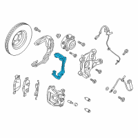 OEM 2018 Ford Edge Caliper Support Diagram - F2GZ-2B292-A