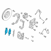 OEM 2016 Ford Edge Front Pads Diagram - F2GZ-2001-M