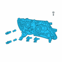 OEM 2017 Nissan Pathfinder Lamp Assembly - Head, RH Diagram - 26010-9PF9A