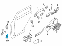 OEM 2021 Nissan Rogue Hinge Assy-Rear Door, Lower RH Diagram - 82420-6RA0A