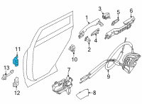 OEM Nissan Rogue Hinge Assy-Rear Door, Upper RH Diagram - 82400-6RA0A