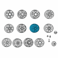 OEM 2021 Ram 3500 Aluminum Wheel Diagram - 6MS031AUAA