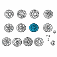 OEM Ram 3500 Aluminum Wheel Diagram - 6MS031AUAA