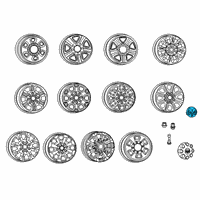 OEM Ram Wheel Center Cap Diagram - 6PG01RXFAA