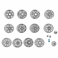 OEM 1995 Dodge Ram 1500 Stem-Wheel Valve Diagram - 52057949AC