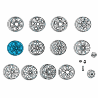 OEM 2022 Ram 2500 Aluminum Wheel Diagram - 6MP64RXFAA