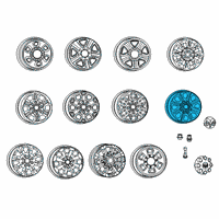 OEM 2021 Ram 3500 Aluminum Wheel Diagram - 6MH99AAAAA