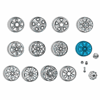 OEM 2020 Ram 3500 Aluminum Wheel Diagram - 6MH99AAAAA