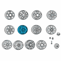 OEM 2022 Ram 3500 Aluminum Wheel Diagram - 6MS02AAAAA
