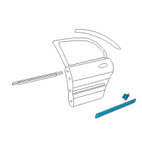 OEM 2006 Kia Optima MOULDING Assembly-Rear Door Diagram - 877212G000