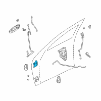 OEM 2002 Chrysler Sebring Front Door Upper Hinge Diagram - 5127792AA