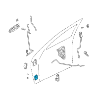 OEM 2006 Chrysler Sebring Door Hinge-Lower Left Diagram - 5127795AA