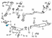 OEM Ram Exhaust Pipe Diagram - 68400397AA