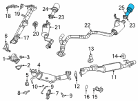 OEM 2022 Ram 1500 Exhaust-TAILPIPE Diagram - 68268213AA