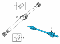 OEM Jeep Grand Cherokee L AXLE HALF Diagram - 68380008AB