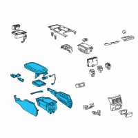 OEM Lexus GS450h Box Assembly, Console Diagram - 58810-30C20-A0