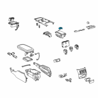 OEM 2010 Lexus GS460 Console Box Cup Holder Diagram - 55618-30040