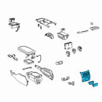 OEM 2010 Lexus GS450h Register Assy, Console Box Diagram - 58860-30041-B1