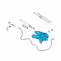 OEM 2013 Kia Forte Rear Wiper Motor Assembly Diagram - 987101M000