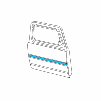 OEM 1996 Ford Explorer Body Side Molding Diagram - 1L2Z-7820878-ABPTM