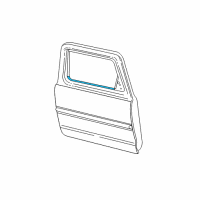 OEM 2001 Mercury Mountaineer Belt Weatherstrip Diagram - F1TZ-7821453-A