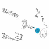 OEM Honda CR-Z Hub Assembly, Front Diagram - 44600-SZT-000