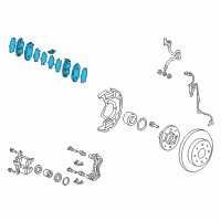 OEM Honda CR-Z Pad Set, Front Diagram - 45022-S9A-A02