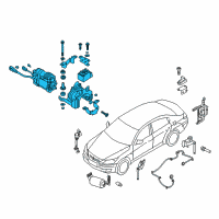 OEM Hyundai Compressor & Bracket Assembly Diagram - 55880-3N000