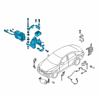 OEM 2015 Hyundai Equus Compressor & Bracket Assembly Diagram - 55880-3N000