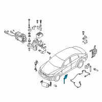 OEM 2015 Hyundai Equus Sensor Assembly-Front Height , RH Diagram - 55830-3M100