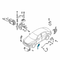 OEM Sensor Assembly-Front Height , RH Diagram - 55830-3M100