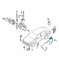 OEM 2011 Hyundai Equus Sensor Assembly-Rear Height, RH Diagram - 55830-3M300