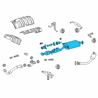 OEM 2010 Lexus RX450h Center Exhaust Pipe Assembly Diagram - 17420-31291