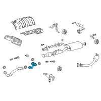 OEM 2010 Lexus RX450h Front Exhaust Pipe Sub-Assembly No.3 Diagram - 17403-31100