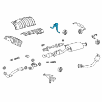 OEM 2019 Lexus RX450hL Bracket, Exhaust Pipe NO.1 Support Diagram - 17572-31100