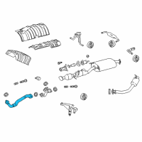 OEM Lexus RX450h Front Exhaust Pipe Assembly Diagram - 17410-31860