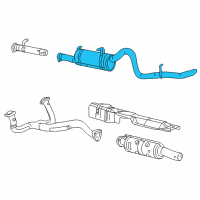 OEM 2003 Ford Excursion Muffler & Pipe Diagram - YC3Z-5230-AB