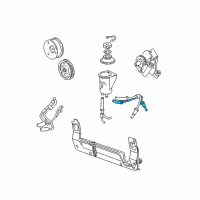 OEM 2001 Ford Mustang Pressure Hose Diagram - XR3Z-3A719-CA