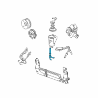 OEM 2002 Ford Mustang Lower Return Hose Diagram - 1R3Z-3A713-BA