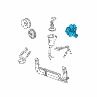OEM 2000 Ford Mustang Power Steering Pump Diagram - F6ZZ-3A674-ACRM