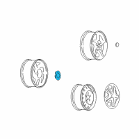 OEM 2002 Pontiac Bonneville Wheel Trim CAP (Pontiac) Diagram - 9594777