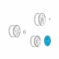 OEM 2000 Pontiac Bonneville Wheel Trim Cover *Silver Spark Diagram - 9592957